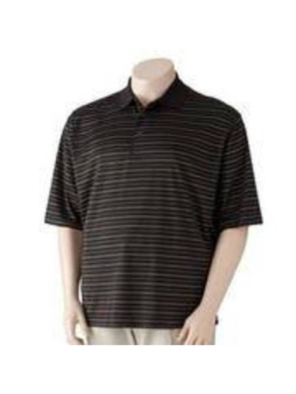 Grand Slam Golf Polo S Mens Black Striped Small Short Sleeve Dri-Flo 1 Pkt Shirt